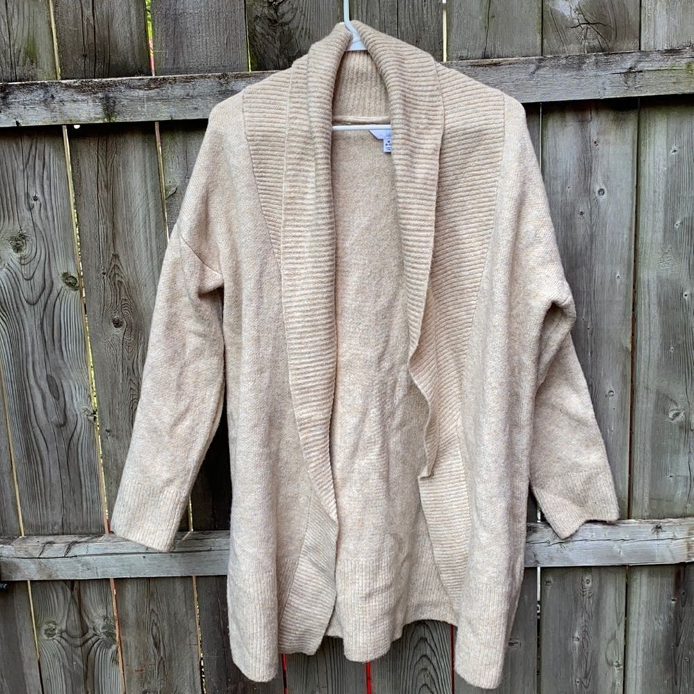 Tan Long Sweater cardigan sz. M